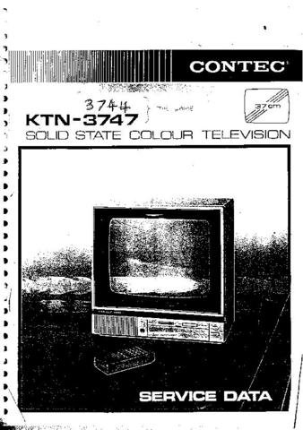 CONTEC KTN3744 Colour TV Service Manual by download #91299