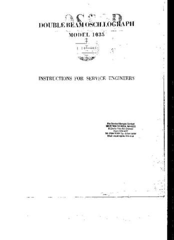 COSSOR 1035 MK I Service Information  by download #91301