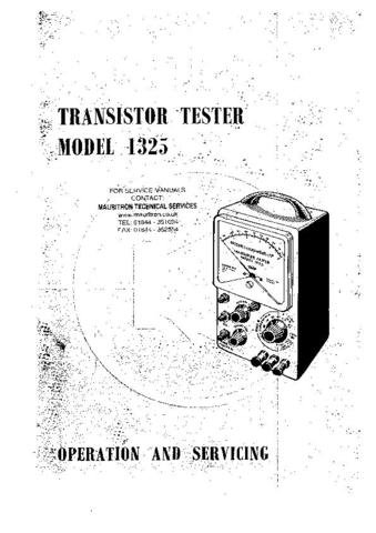 COSSOR 1325 INS Service and Operating  by download #91305