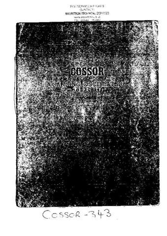 COSSOR 343 Service and Operating combined by download #91308