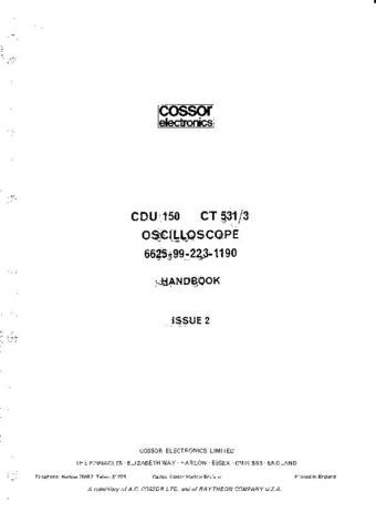 COSSOR CT531-3 Service Information  by download #91317