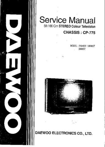 DAEWOO 2594ST Service Manual  by download #91328