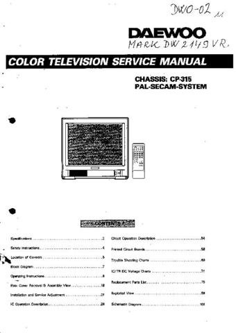 DAEWOO CP315 Service Manual  by download #91332