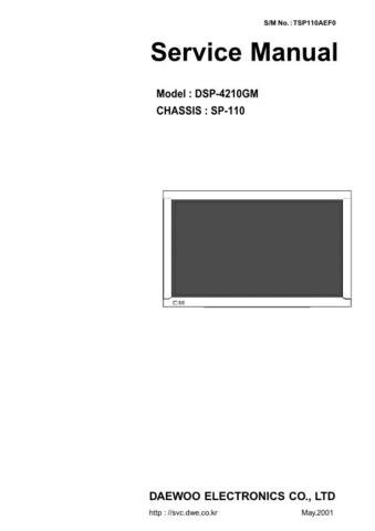 DAEWOO DSP45210GM Service Manual  by download #91338