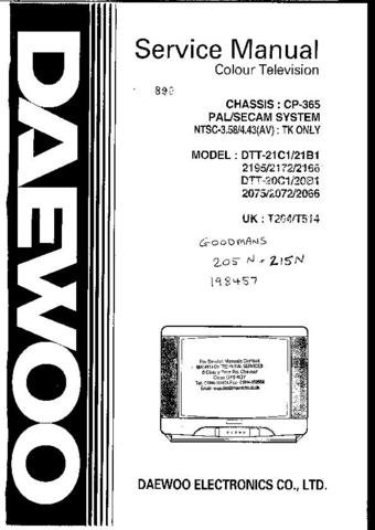 DAEWOO DTT21B1 Service Manual  by download #91349