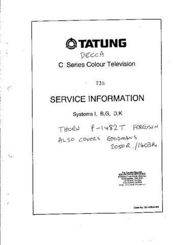 DECCA D Series Service Information  by download #91370