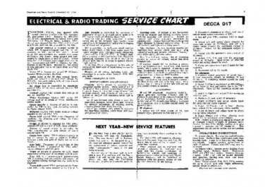 DECCA D17 Service Information  by download #91372