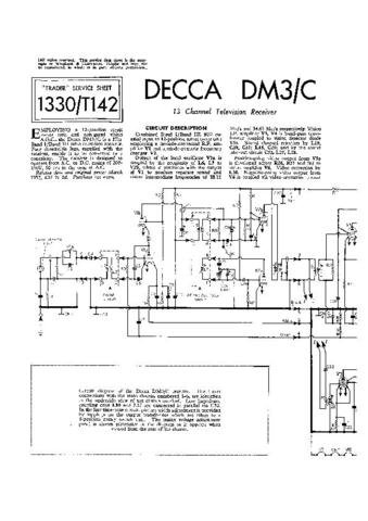 DECCA DM3C Service Information  by download #91382