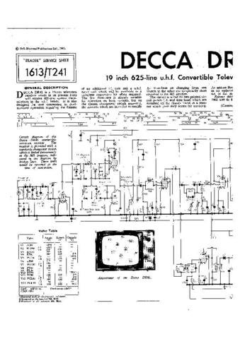 DECCA DR41 Service Information  by download #91390