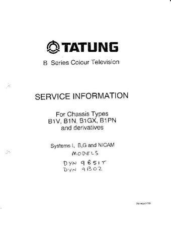 DECCA DYV9B51P Service Information  by download #91392