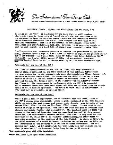 DRAKE FTXTAL Technical Information by download #91401