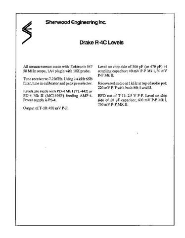 DRAKE LEVELS Technical Information by download #91411
