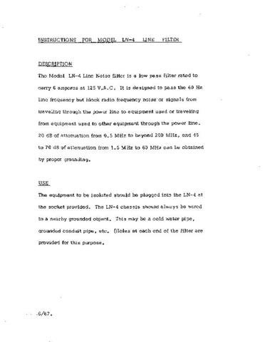 DRAKE LN4 Technical Information by download #91412