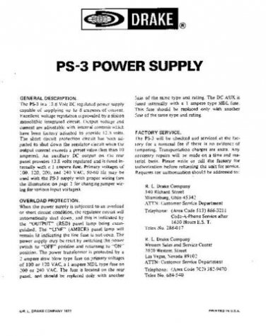 DRAKE PS3 Technical Information by download #91436