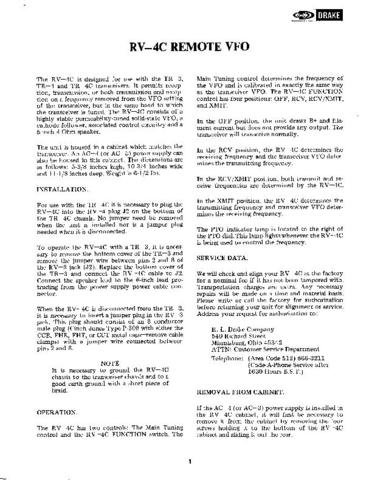 DRAKE RV4C Technical Information by download #91468