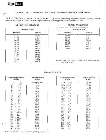 DRAKE SPR4XTLS Technical Information by download #91483