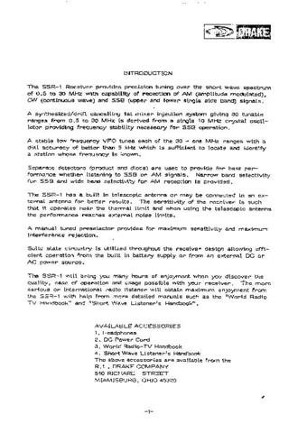 DRAKE SSR1 Technical Information by download #91484