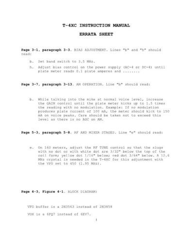 DRAKE T4XCERR Technical Information by download #91492