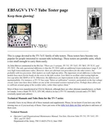 DRAKE TV7 Technical Information by download #91520