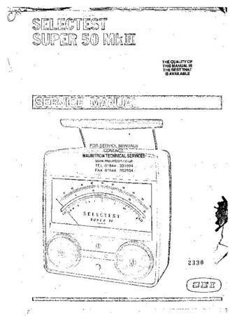 GEC SUPER 50 MK III Service Information  by download #91608
