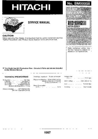 HITACHI CS2117T Service Information  by download #91704