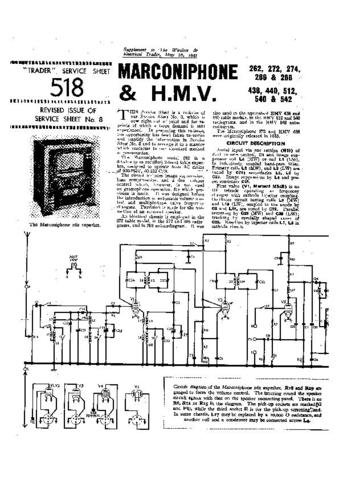 HMV 440 Vintage Service Information  by download #91742