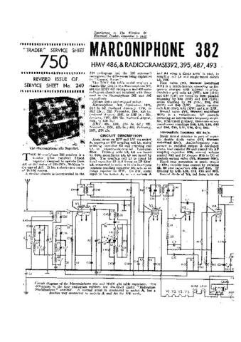 HMV 487 Vintage Service Information  by download #91755