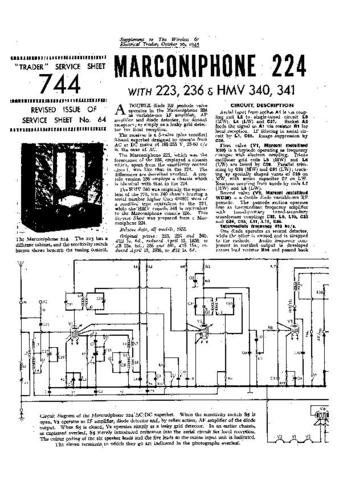 MARCONI 236 Vintage Service Information  by download #91782