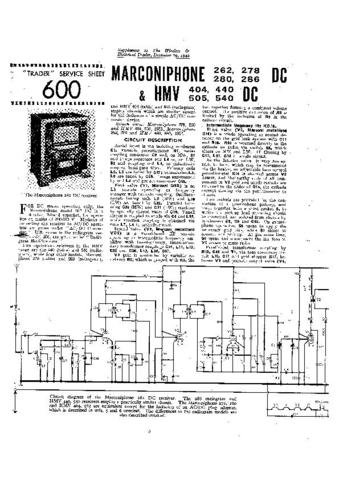 MARCONI 286DC Vintage Service Information  by download #91805