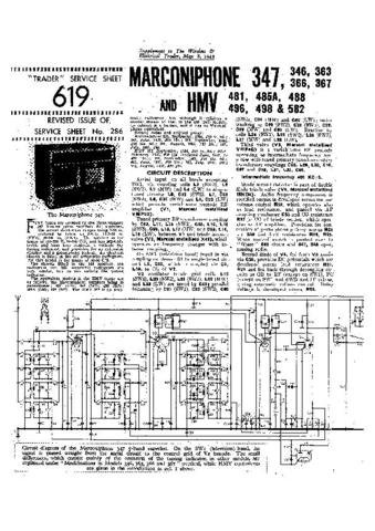 MARCONI 366 Vintage Service Information  by download #91816