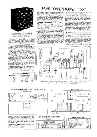 MARCONI 55 Vintage Service Information  by download #91829