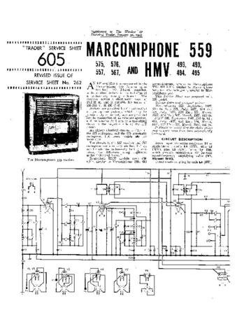 MARCONI 559 Vintage Service Information  by download #91832