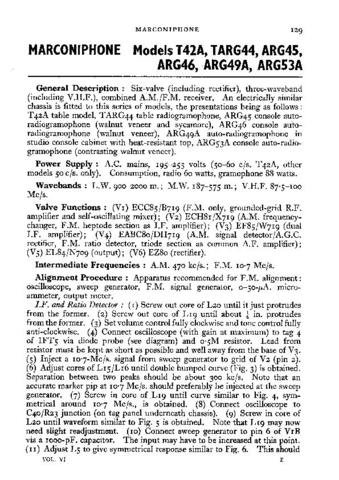MARCONI T42A Vintage Service Information by download #91876