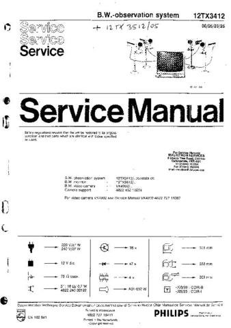 PHILIPS 12TX3512 Service Manual  by download #91921