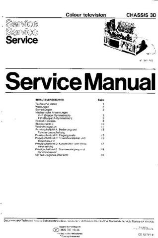PHILIPS 3D Chassis Service Manual  by download #91948