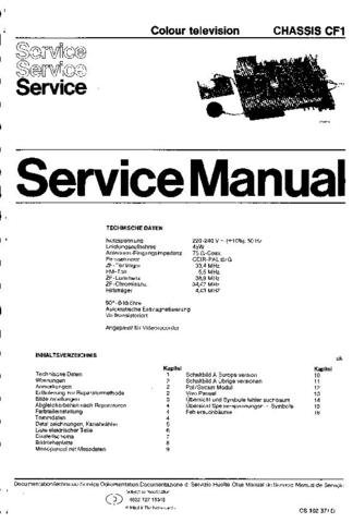 PHILIPS CF1 Chassis Service Manual  by download #91957