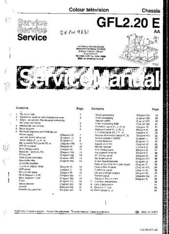 PHILIPS GFL220E AA Chassis Service Manual  by download #91960