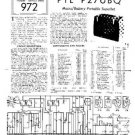PYE P27UBQ Vintage Service Information  by download #92049