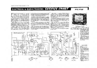PYE P76F Vintage Service Information  by download #92075