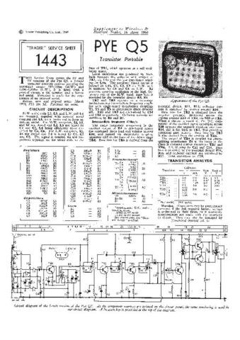 PYE Q4 Vintage Service Information  by download #92112