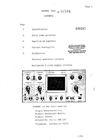 SCOPEX GPDB1 Technical Information by download #92180