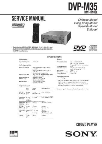 SONY DVPM35 Audio Service Manual  by download #92191