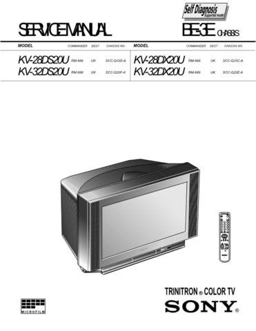 SONY KV32DX20U Service Manual  by download #92238
