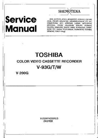 TOSHIBA V93G Service Information by download #92285