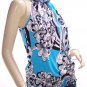Sky Blue Smocked Standup Collar Top