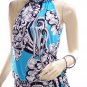 Sky Blue Smocked Standup Collar Top