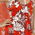 Floral Print Twisted Halter Neck Tunic Top