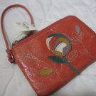 Fossil Red Wristlet with cards Holder