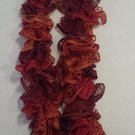 Dark Oranges Handmade Ruffled Scarf