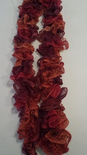Dark Oranges Handmade Ruffled Scarf